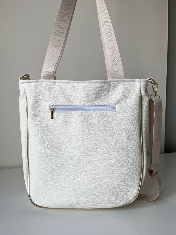 Biela kabelka na rameno GROSSO GS-3783-white