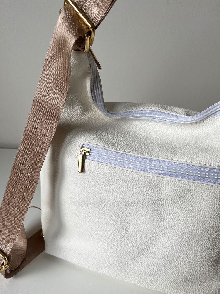 Biela kabelka na rameno GROSSO GS-3785-white