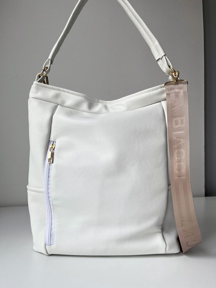 Biela kabelka na rameno Laura Biaggi DX-KB217-white