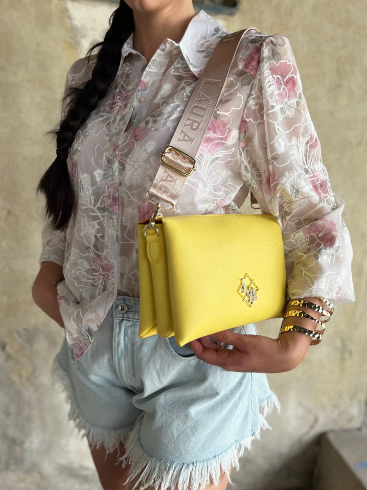 Žltá crossbody kabelka Laura Biaggi DX-JS259-yellow