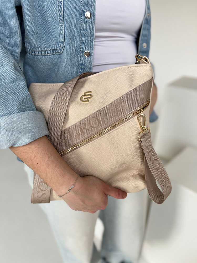 Crossbody kabelka Grosso béžová