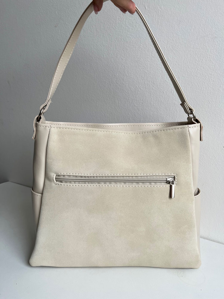 Béžová kabelka na rameno GROSSO GS-3909-beige