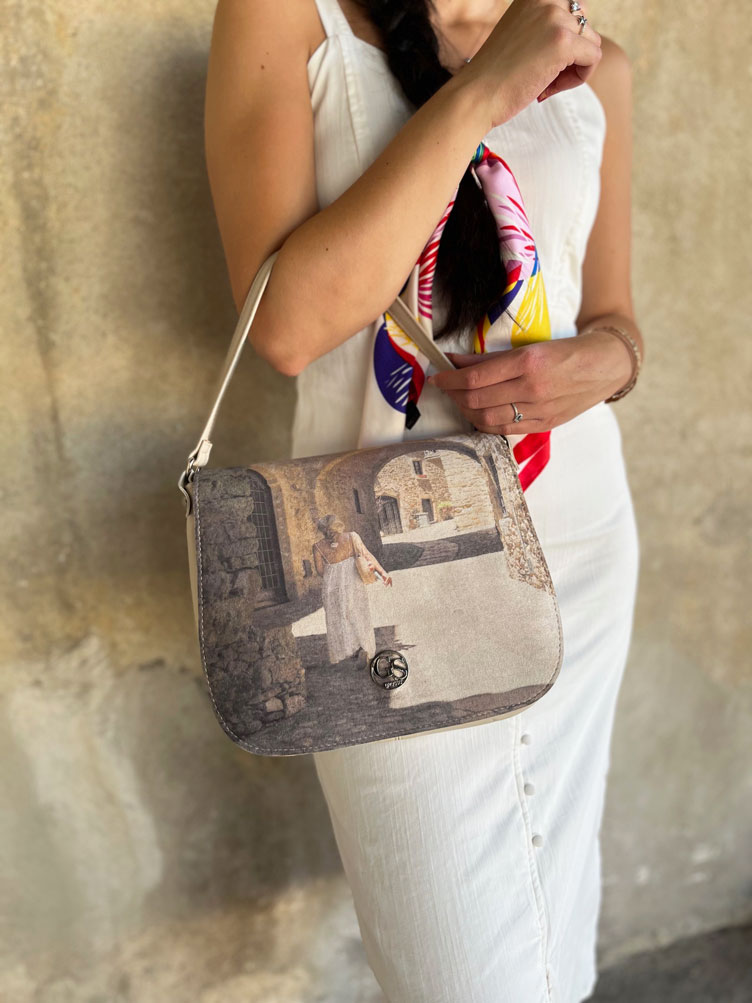 Béžová crossbody kabelka GROSSO GS-3906-beige