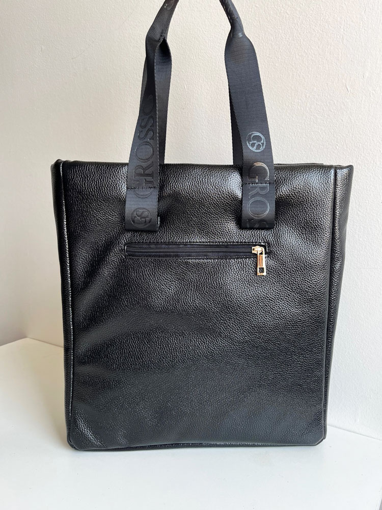 Čierna kabelka na rameno GROSSO GS-19B016-blackLESK