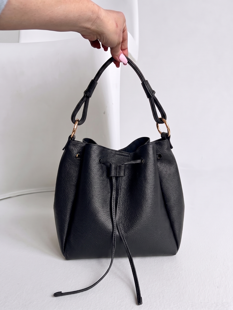 Dámsky vačok s crossbody kabelkou – elegantná 2v1 kabelka na každý deň čierna