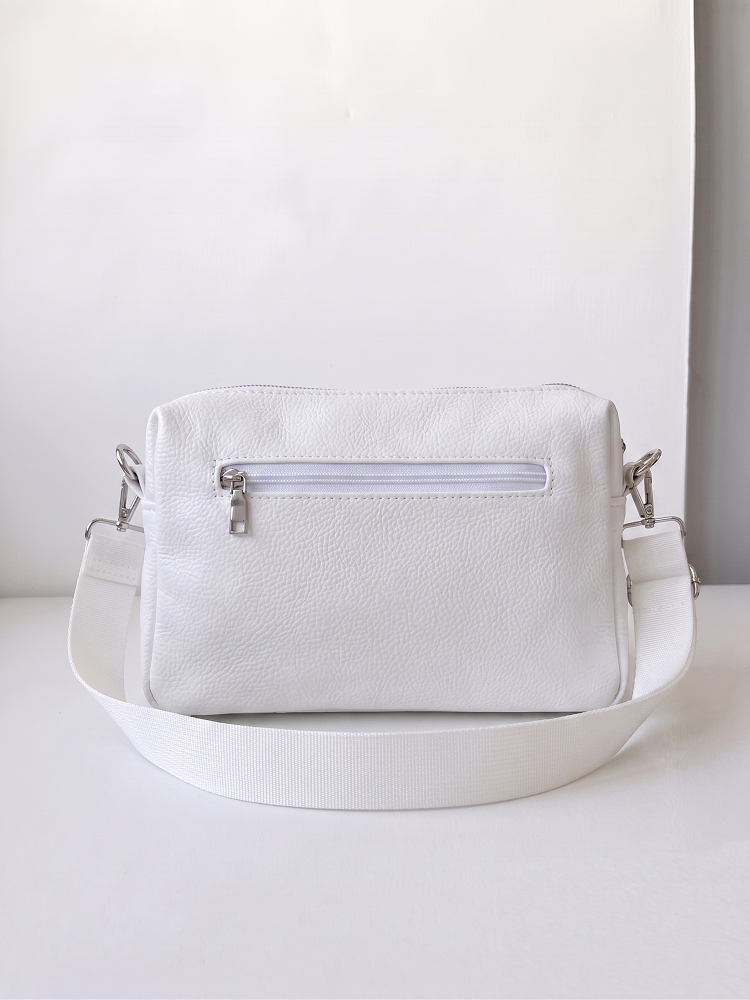 Biela crossbody kabelka GROSSO - praktická na každý deň