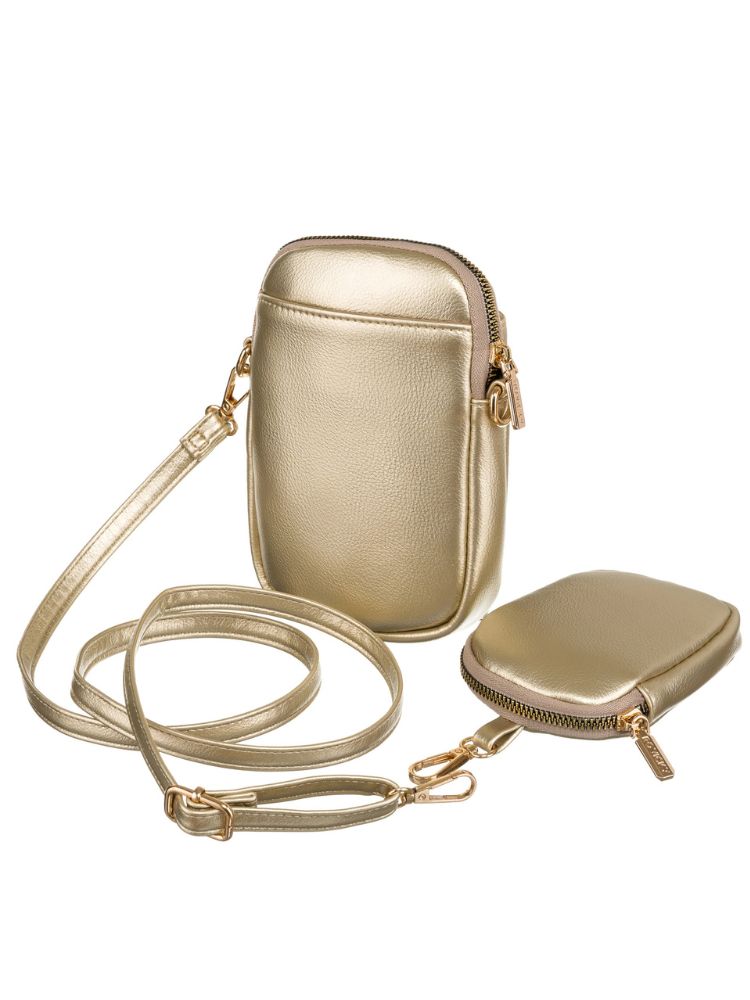 Zlatá mini crossbody- praktická na mobil