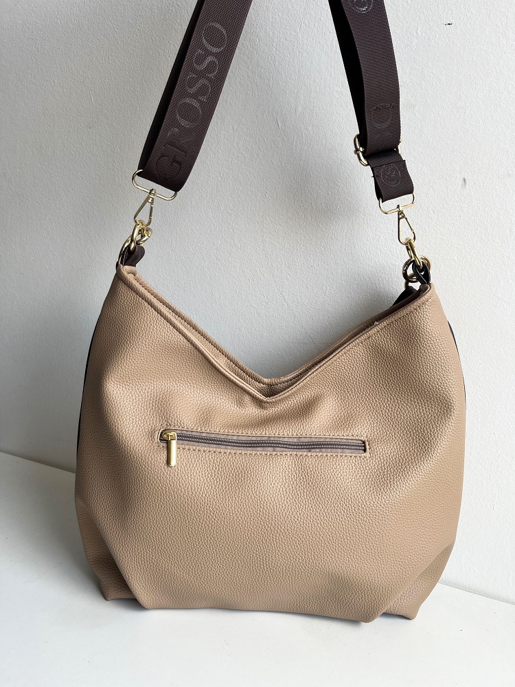 Hnedá kabelka na rameno Grosso - veľká crossbody A4
