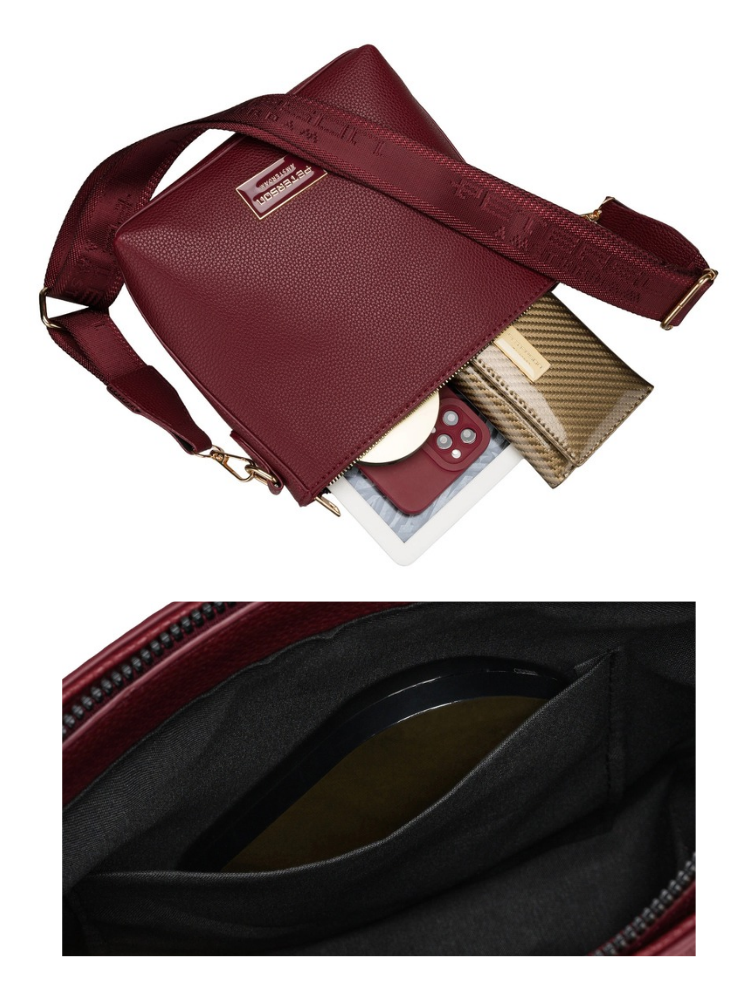 Bordová crossbody kabelka Peterson – praktická basic kabelka na každý deň