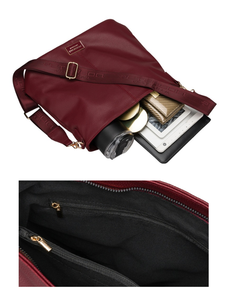 Veľká bordová crossbody Peterson s deleným vnútrom - elegantná a praktická