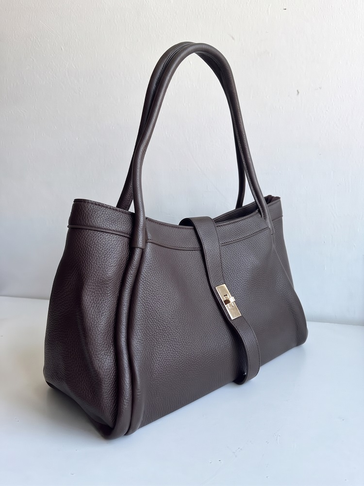 Dámska kabelka na rameno 2v1 s crossbody – hnedá