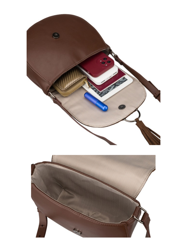 Čokoládová crossbody kabelka Peterson - malá a praktická