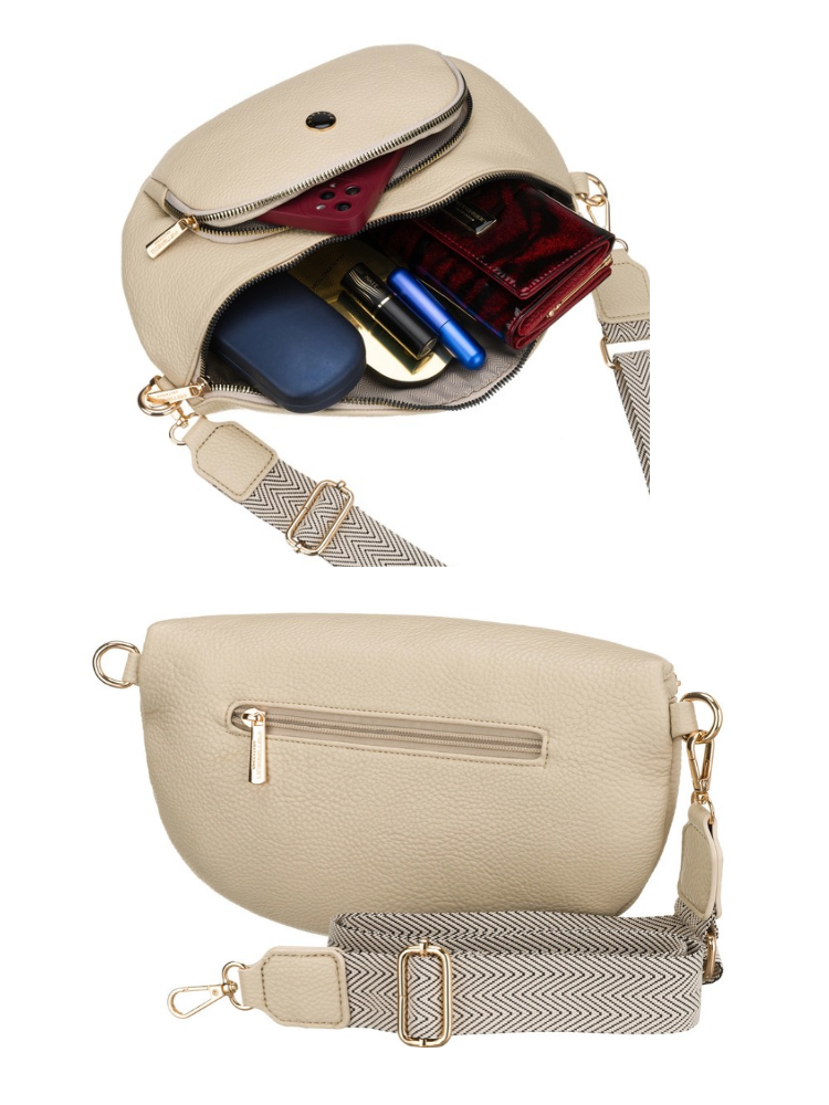 Béžová crossbody kabelka Peterson – praktická basic kabelka na každý deň