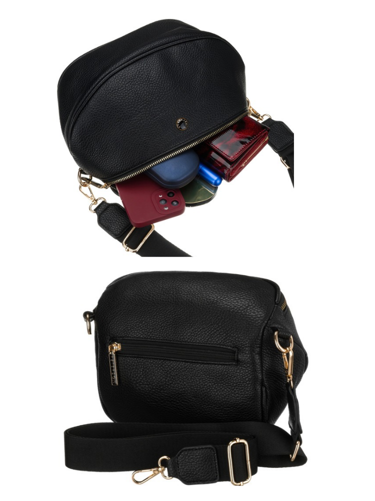 Čierna crossbody kabelka Peterson – praktická basic kabelka na každý deň