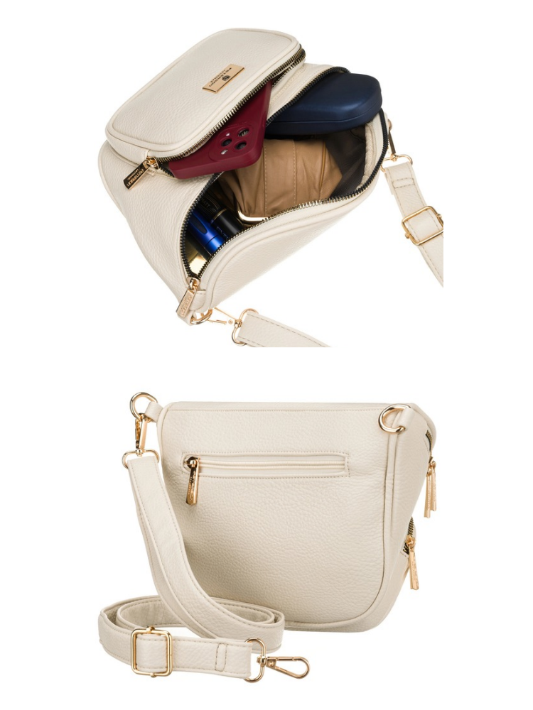 Krémová crossbody kabelka Peterson – praktická basic kabelka na každý deň