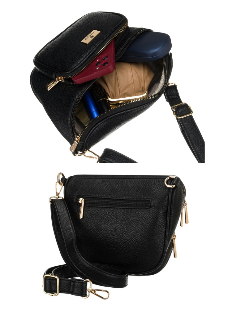 Čierna crossbody kabelka Peterson – praktická basic kabelka na každý deň