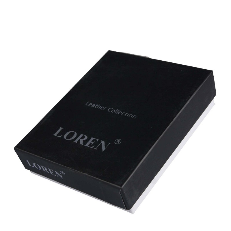 Pánska kožená peňaženka LOREN RM-03L-BCF/9684-black