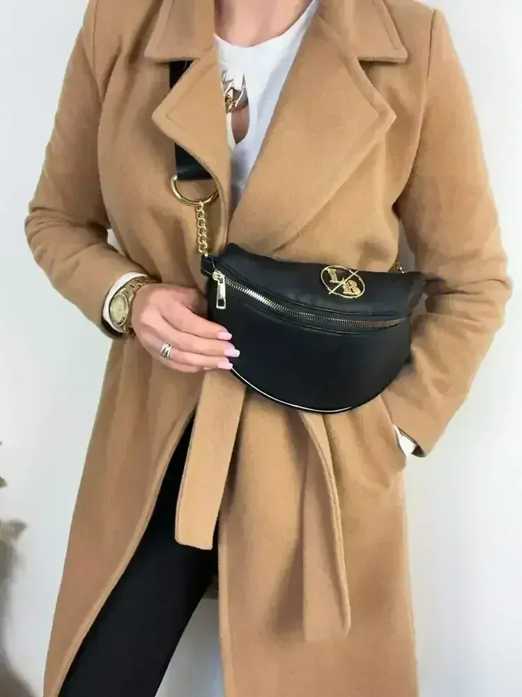 Čierna dámska ľadvinka Laura Biaggi - elegantná crossbody