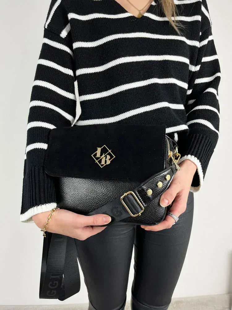 Čierna crossbody kabelka Laura Biaggi DX-JS170-blackZAM