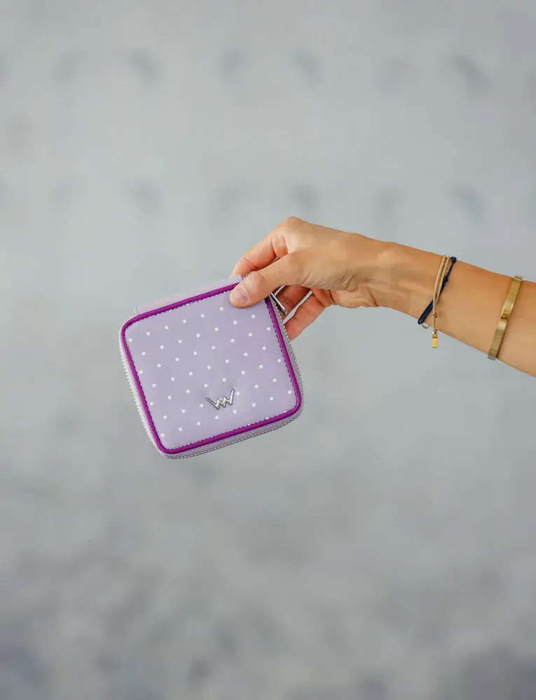 Malá bodkovaná peňaženka VUCH V-RINGER VIOLET