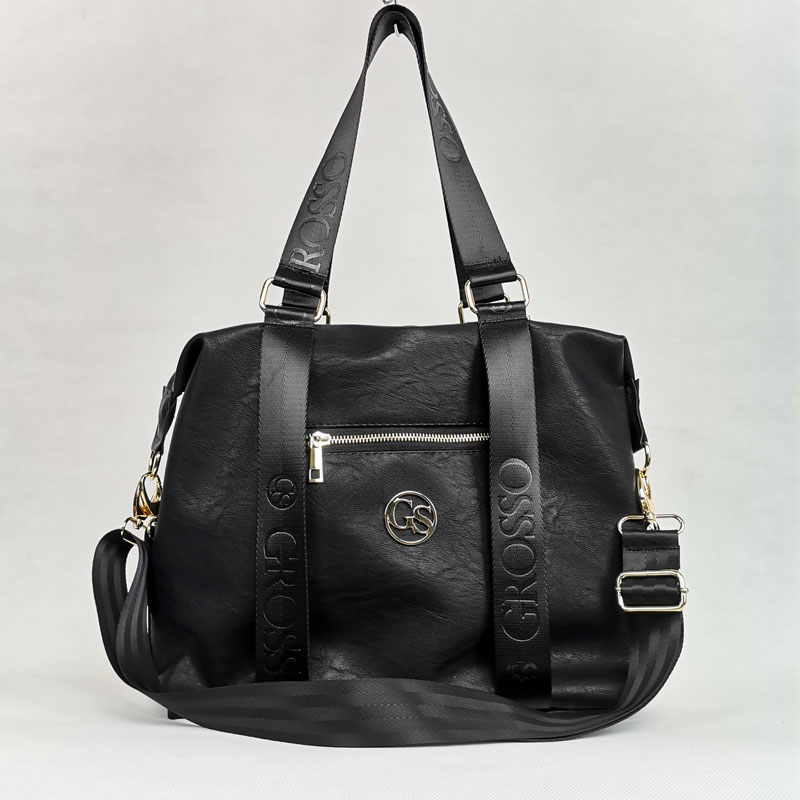 Športovo-elegantná kabelka na rameno GROSSO GS-85-black