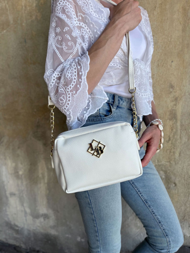 Ekokožená crossbody Laura Biaggi DX-JS-22-1-white