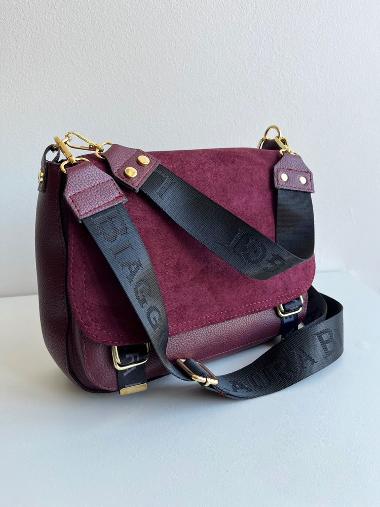 Bordová crossbody kabelka Laura Biaggi DX-F235-bordo