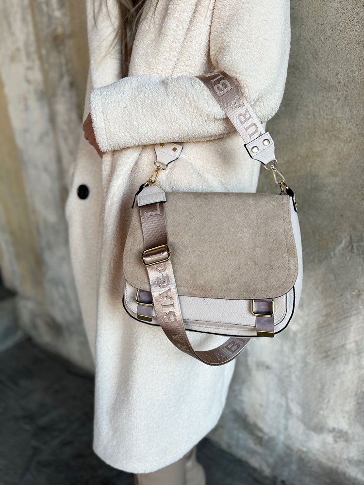 Béžová crossbody Laura Biaggi - praktická kabelka do práce