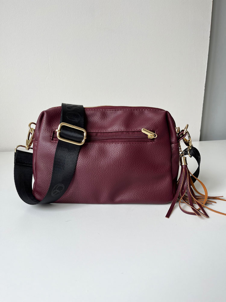 Bordová crossbody kabelka GROSSO GS-3171-bordo