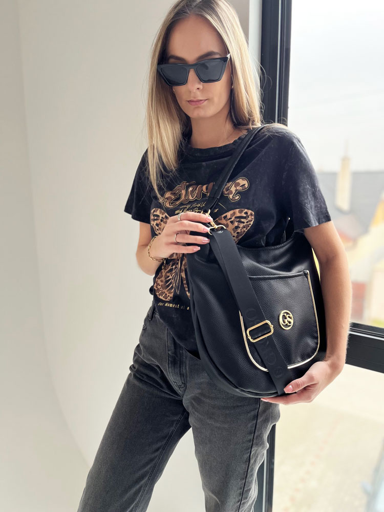 Dámska kabelka na rameno GROSSO GS-3142-black