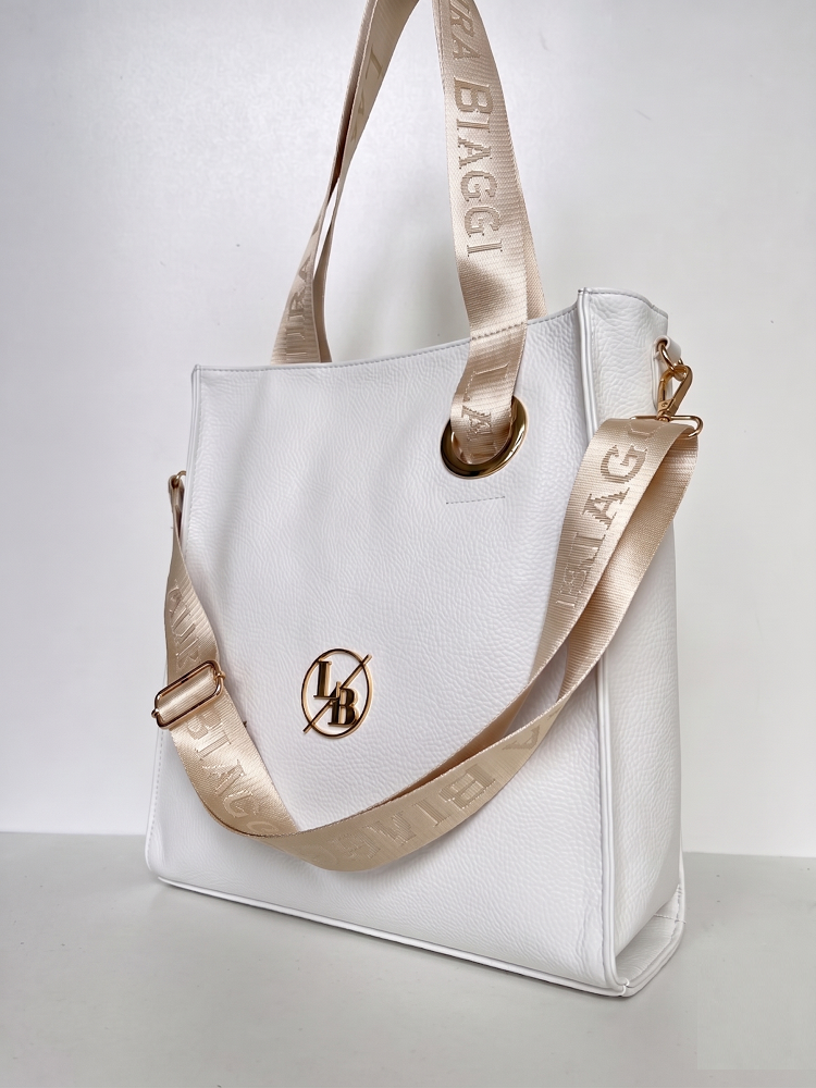 Biela kabelka Laura Biaggi DX-2038-white