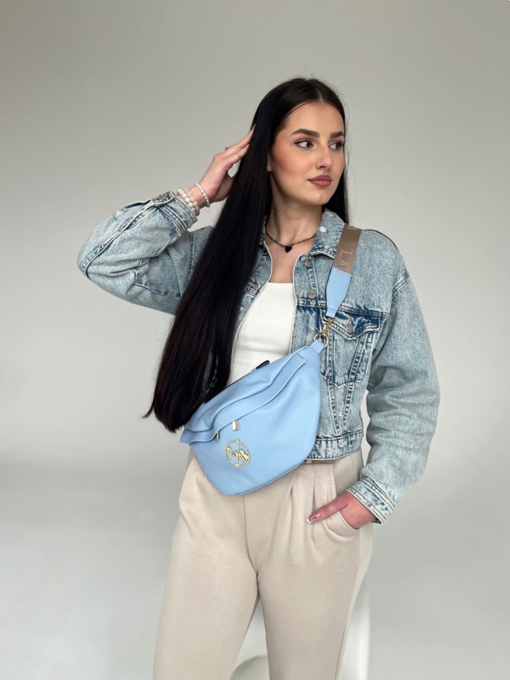 Modrá crossbody kapsička Laura Biaggi DX-JS-182-l.blue