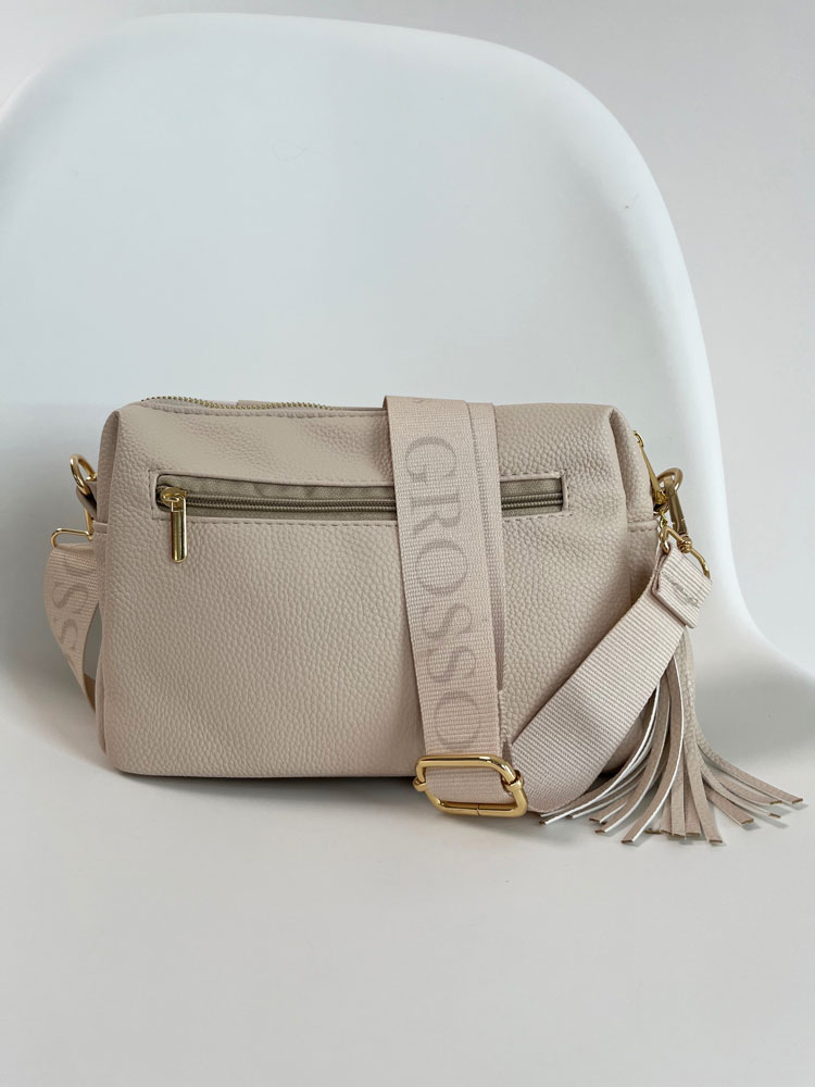 Béžová crossbody kabelka GROSSO GS-3171-beige