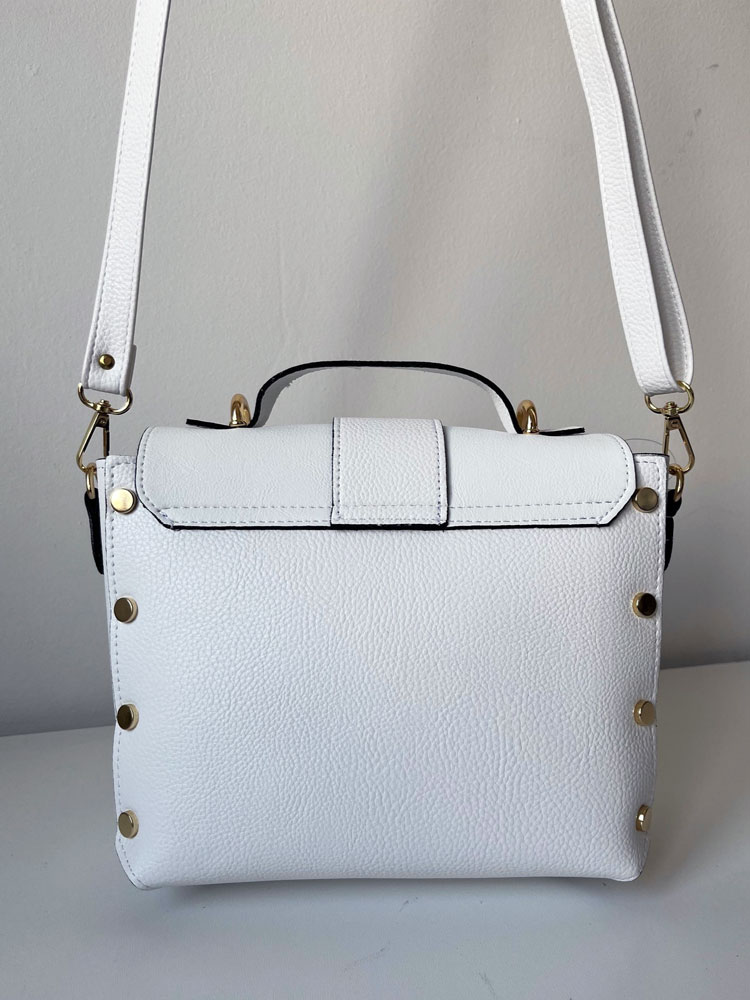 Elegantná biela crossbody Laura Biaggi – do ruky aj na rameno