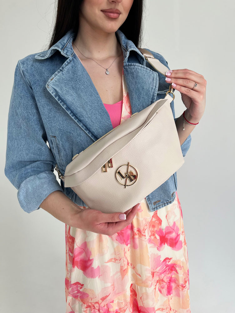 Ekokožená crossbody kapsička Laura Biaggi DX-JS-182-beigeECO