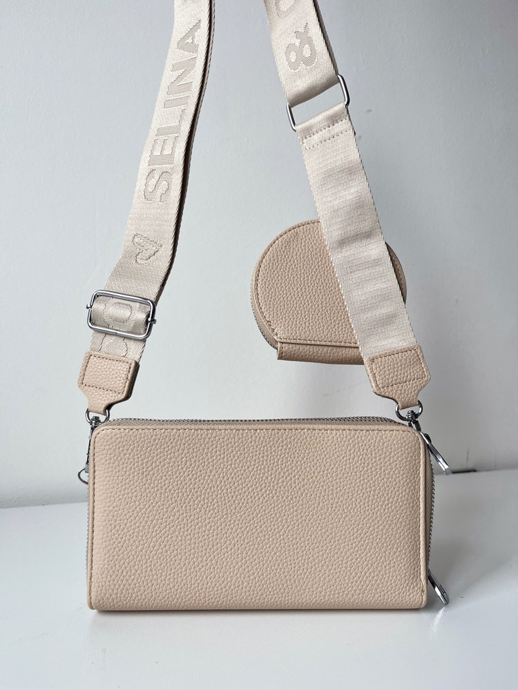 Hnedá crossbody/peňaženka F-Y-90-4-taupe