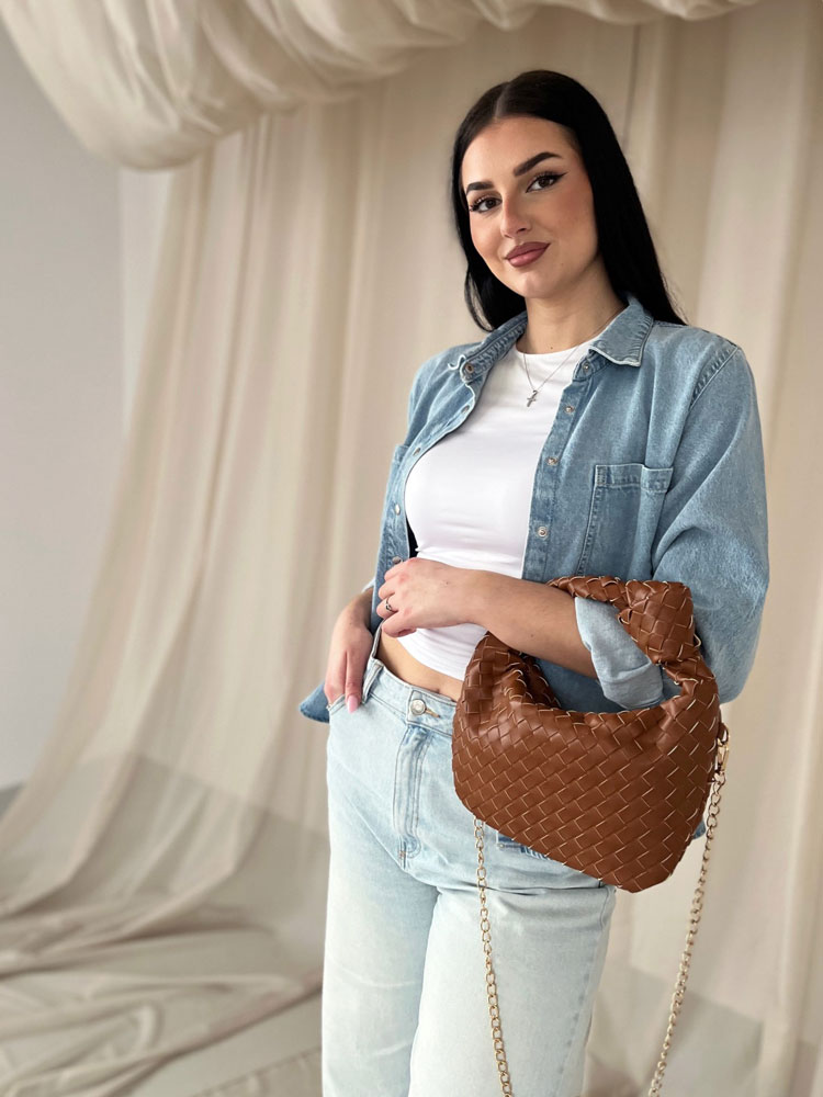 Hnedá kabelka do ruky/ crossbody SS8505-brown