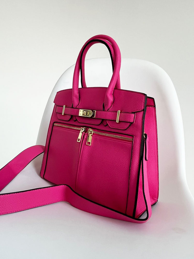 Ružová kabelka do ruky AK-93642-rosa