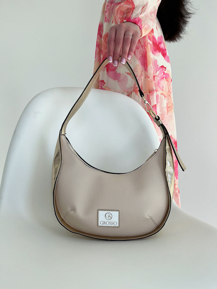Béžová kabelka na rameno GS-3790-beige