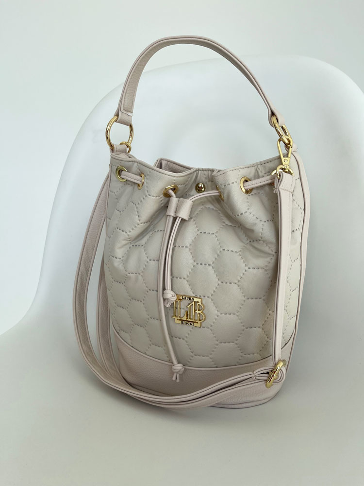 Béžová kabelka v tvare vačku Laura Biaggi DX-E-106-beige