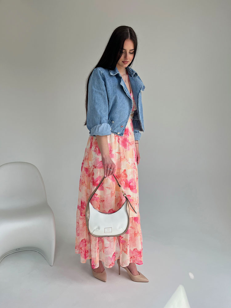 Biela kabelka na rameno GS-3790-white