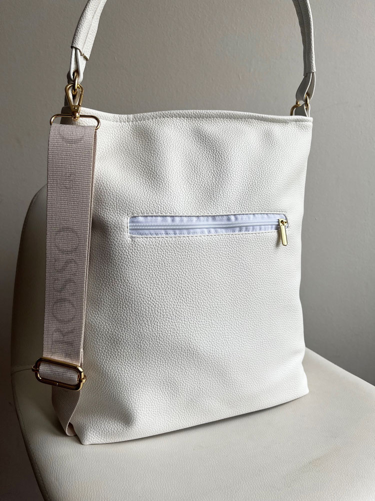 Biela kabelka na rameno GROSSO GS-3789-white