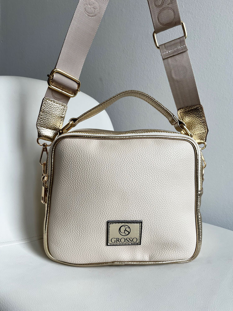 Kabelka do ruky/crossbody GROSSO GS-JCS0013-beige/gold
