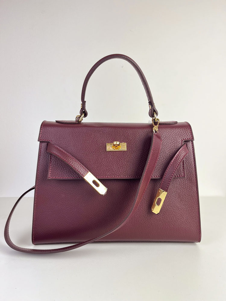 Bordová kožená aktovka Laura Biaggi DX-TS11-241-bordo