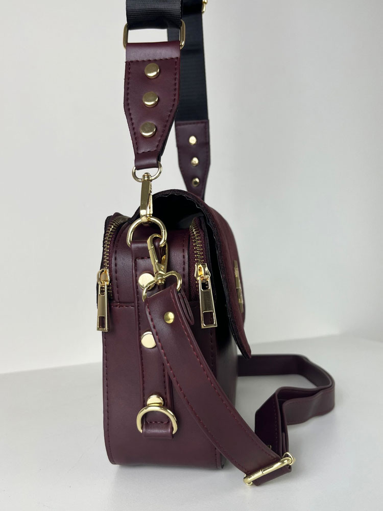 Bordová crossbody kabelka Laura Biaggi DX-JS170-bordoZAM