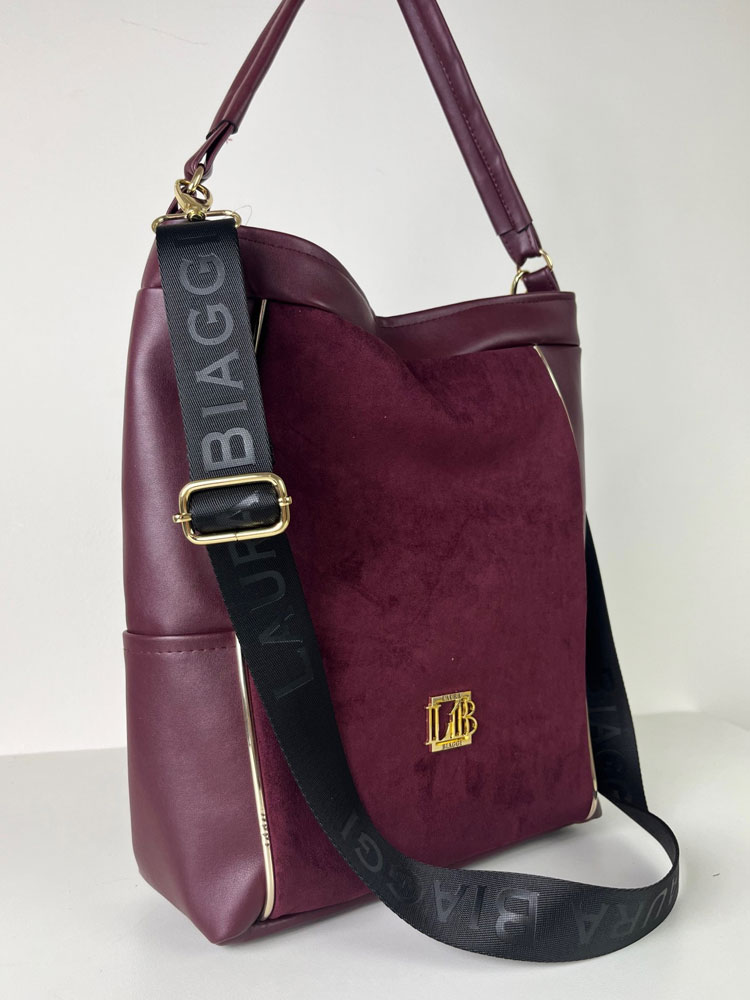 Bordová kabelka na rameno Laura Biaggi DX-KB217-bordo