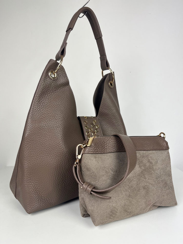 Dámska kabelka na rameno 2v1 elegantná khaki