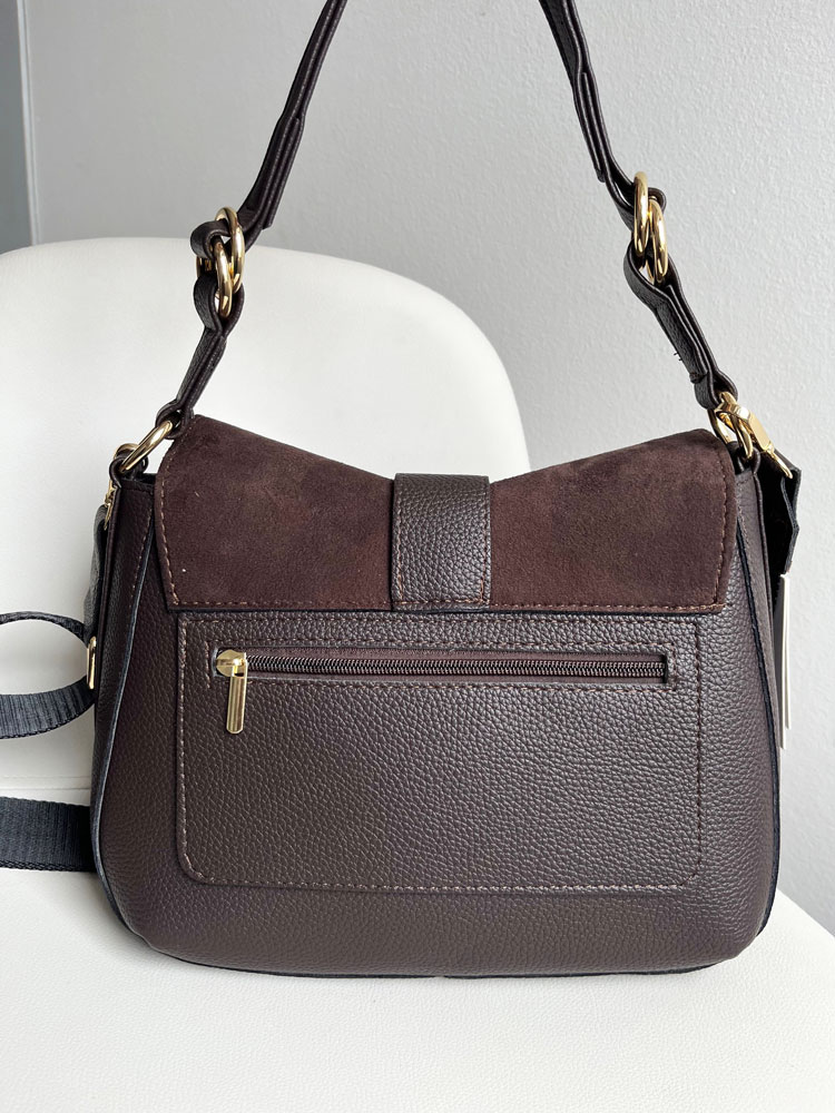 Hnedá kabelka na rameno/crossbody Laura Biaggi DX-F299-choco