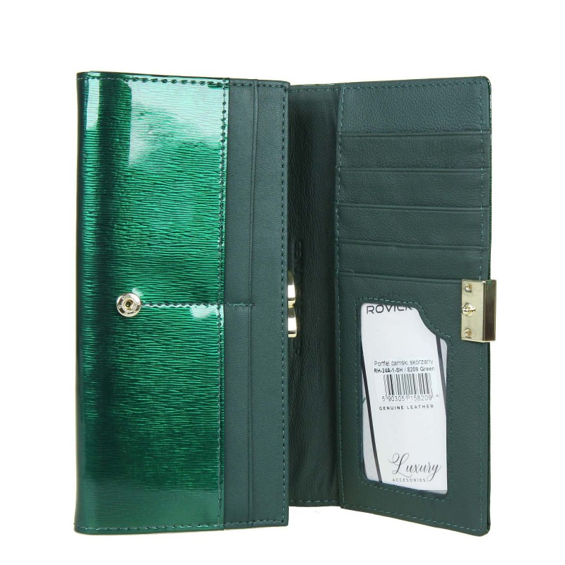 Dámska kožená peňaženka Rovicky PH-20A-1SH-green