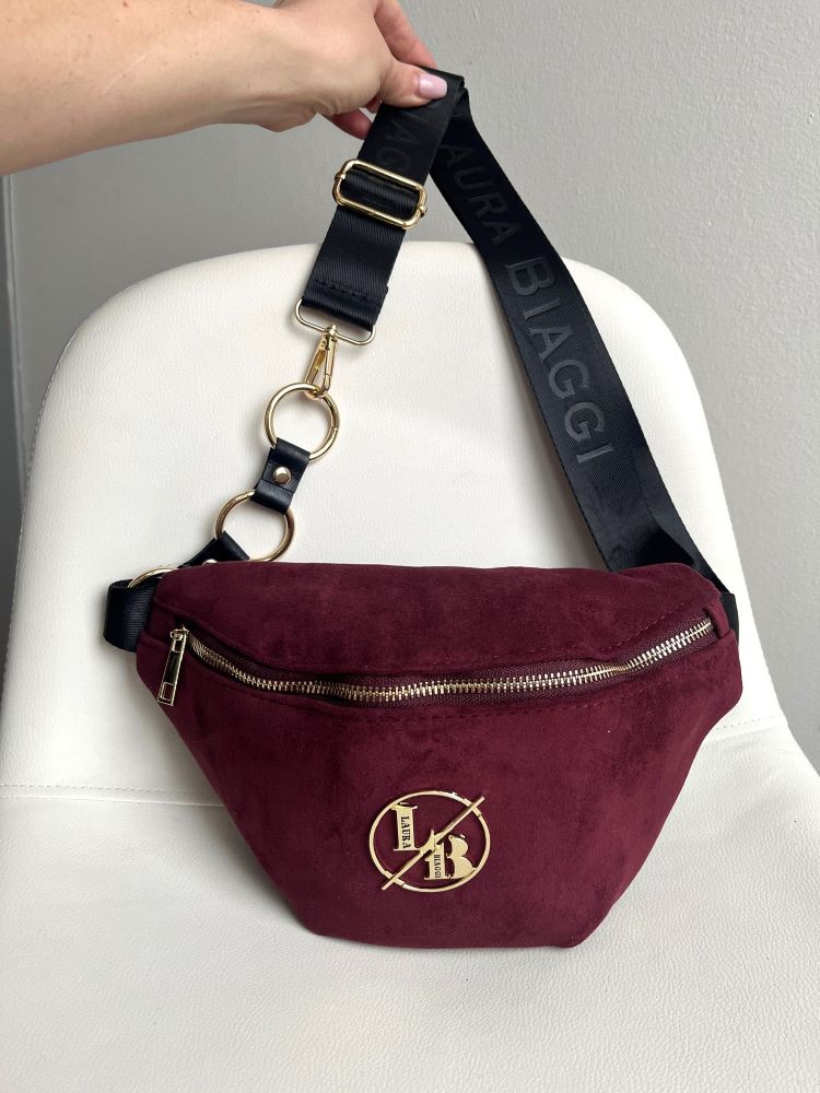 Bordová crossbody kapsička Laura Biaggi DX-KB82-bordoZAM